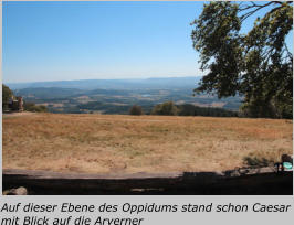 Auf dieser Ebene des Oppidums stand schon Caesar mit Blick auf die Arverner